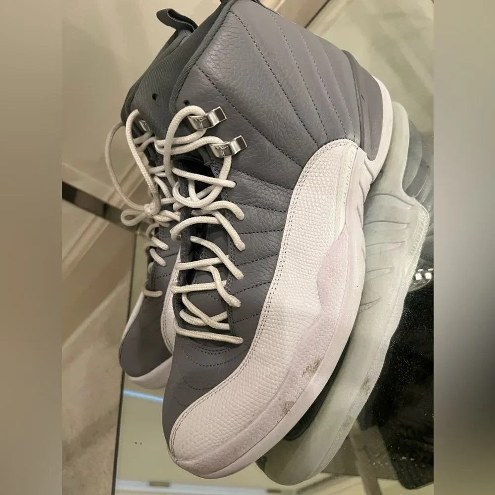 Jordan 12 Stealth 2022 Size 12 Pre-Owned СТ8013-015 Grey White